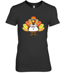 Cool Thanksgiving Football Shirt _ Gobble Player Turkey Gift Women's Premium T-Shirt