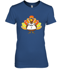 Cool Thanksgiving Football Shirt _ Gobble Player Turkey Gift Women's Premium T-Shirt Women's Premium T-Shirt - HHHstores