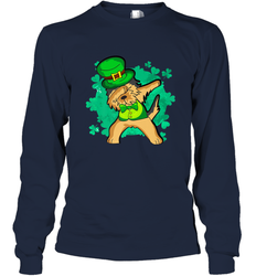 Dabbing Irish Terrier Dog Leprechaun St Patricks Day Ireland Long Sleeve T-Shirt