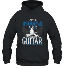 Guitarist Men Boys  Never Underestimate A Boy With A Guitar Hooded Sweatshirt Hooded Sweatshirt - HHHstores