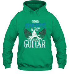 Guitarist Men Boys  Never Underestimate A Boy With A Guitar Hooded Sweatshirt Hooded Sweatshirt - HHHstores