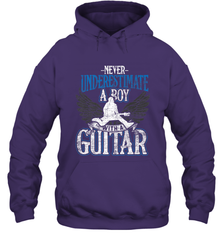 Guitarist Men Boys  Never Underestimate A Boy With A Guitar Hooded Sweatshirt Hooded Sweatshirt - HHHstores