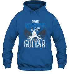 Guitarist Men Boys  Never Underestimate A Boy With A Guitar Hooded Sweatshirt Hooded Sweatshirt - HHHstores