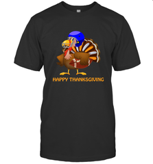 Cool Happy Thanksgiving Football Shirt Gobble Player Turkey Men's T-Shirt Men's T-Shirt - HHHstores