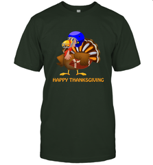 Cool Happy Thanksgiving Football Shirt Gobble Player Turkey Men's T-Shirt Men's T-Shirt - HHHstores