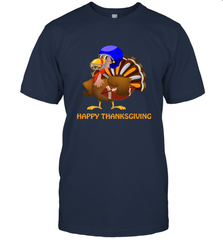 Cool Happy Thanksgiving Football Shirt Gobble Player Turkey Men's T-Shirt Men's T-Shirt - HHHstores