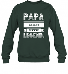 Papa Man Myth Legend Father's Day Dad Veteran Gift Crewneck Sweatshirt Crewneck Sweatshirt - HHHstores