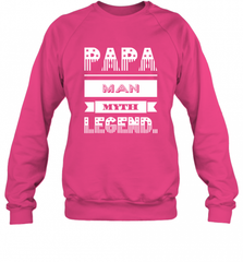 Papa Man Myth Legend Father's Day Dad Veteran Gift Crewneck Sweatshirt Crewneck Sweatshirt - HHHstores