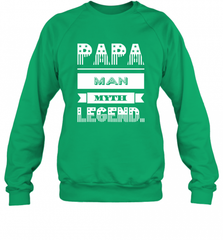Papa Man Myth Legend Father's Day Dad Veteran Gift Crewneck Sweatshirt Crewneck Sweatshirt - HHHstores