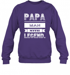 Papa Man Myth Legend Father's Day Dad Veteran Gift Crewneck Sweatshirt Crewneck Sweatshirt - HHHstores