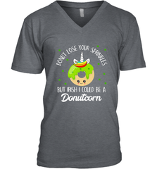 Donutcorn Funny Cute Donut Unicorn Irish St Patrick's Day Men's V-Neck Men's V-Neck - HHHstores