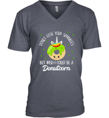 Donutcorn Funny Cute Donut Unicorn Irish St Patrick's Day Men's V-Neck Men's V-Neck - HHHstores