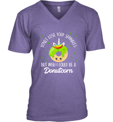 Donutcorn Funny Cute Donut Unicorn Irish St Patrick's Day Men's V-Neck Men's V-Neck - HHHstores