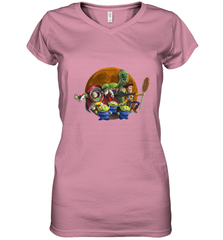 Disney Pixar Toy Story Halloween Moon Group Women's V-Neck T-Shirt Women's V-Neck T-Shirt - HHHstores