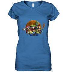 Disney Pixar Toy Story Halloween Moon Group Women's V-Neck T-Shirt Women's V-Neck T-Shirt - HHHstores