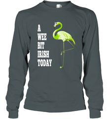 A Wee Bit Irish Today Flamingo St. Patrick's Day Long Sleeve T-Shirt Long Sleeve T-Shirt - HHHstores