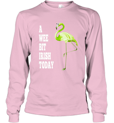 A Wee Bit Irish Today Flamingo St. Patrick's Day Long Sleeve T-Shirt Long Sleeve T-Shirt - HHHstores