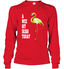 A Wee Bit Irish Today Flamingo St. Patrick's Day Long Sleeve T-Shirt Long Sleeve T-Shirt - HHHstores