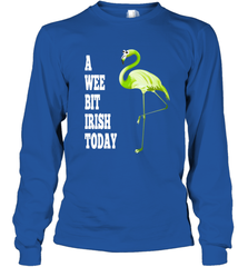 A Wee Bit Irish Today Flamingo St. Patrick's Day Long Sleeve T-Shirt Long Sleeve T-Shirt - HHHstores