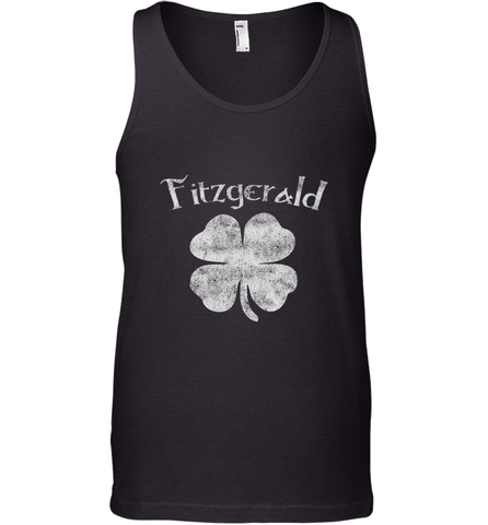 Vintage Fitzgerald Irish Shamrock St Patty's Day Men's Tank Top Men's Tank Top / Black / XS Men's Tank Top - HHHstores