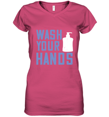 Wash your hands 01 Women's V-Neck T-Shirt Women's V-Neck T-Shirt - HHHstores