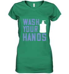 Wash your hands 01 Women's V-Neck T-Shirt Women's V-Neck T-Shirt - HHHstores