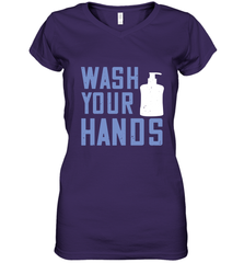 Wash your hands 01 Women's V-Neck T-Shirt Women's V-Neck T-Shirt - HHHstores