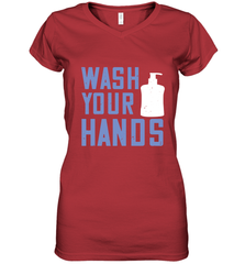 Wash your hands 01 Women's V-Neck T-Shirt Women's V-Neck T-Shirt - HHHstores