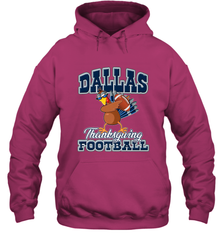 Dallas Thanksgiving Day Funny Turkey Playing Texas Football Premium T Shirt Hooded Sweatshirt Hooded Sweatshirt - HHHstores