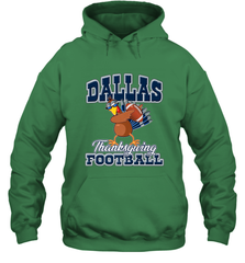 Dallas Thanksgiving Day Funny Turkey Playing Texas Football Premium T Shirt Hooded Sweatshirt Hooded Sweatshirt - HHHstores