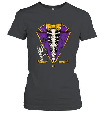 Skeleton Tuxedo Suit Halloween Costume Bones Women's T-Shirt Women's T-Shirt / Black / S Women's T-Shirt - HHHstores