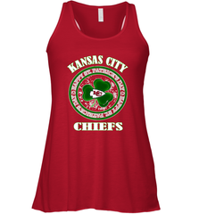 NFL Kansas City Chiefs Logo Happy St Patrick's Day Women's Racerback Tank Women's Racerback Tank - HHHstores