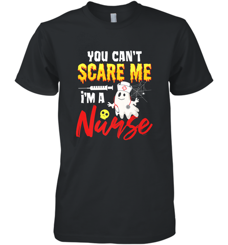 You Can't Scare Me I'm A Nurse Funny Halloween Witch Hat Men's Premium T-Shirt Men's Premium T-Shirt / Black / XS Men's Premium T-Shirt - HHHstores