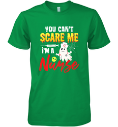 You Can't Scare Me I'm A Nurse Funny Halloween Witch Hat Men's Premium T-Shirt