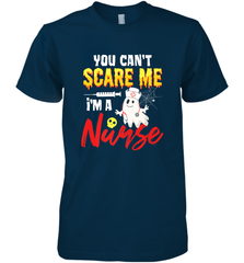 You Can't Scare Me I'm A Nurse Funny Halloween Witch Hat Men's Premium T-Shirt Men's Premium T-Shirt - HHHstores