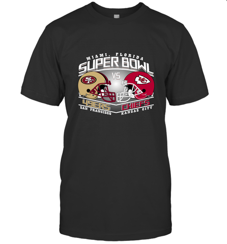 NFL Super bowl San Francisco 49ers vs. Kansas City Chiefs Men's T-Shirt Men's T-Shirt / Black / S Men's T-Shirt - HHHstores
