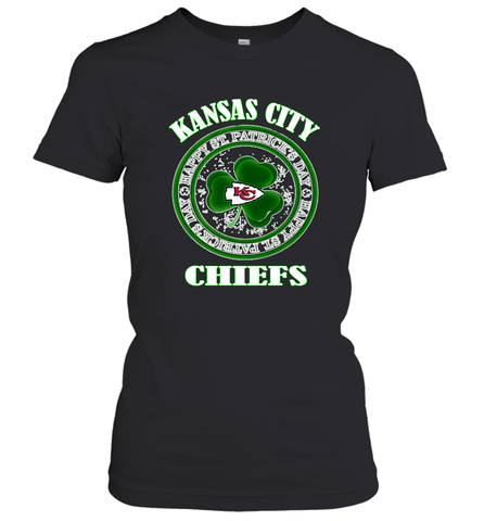 NFL Kansas City Chiefs Logo Happy St Patrick's Day Women's T-Shirt Women's T-Shirt / Black / S Women's T-Shirt - HHHstores