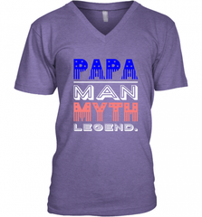 Papa Man Myth Legend Father's Day Dad Veteran Men's V-Neck Men's V-Neck - HHHstores