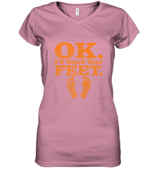 OK I'll Smell Your Feet Trick Or Treat Halloween Gift Women's V-Neck T-Shirt Women's V-Neck T-Shirt - HHHstores