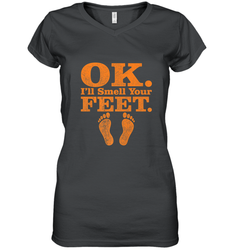 OK I'll Smell Your Feet Trick Or Treat Halloween Gift Women's V-Neck T-Shirt
