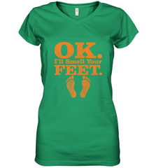 OK I'll Smell Your Feet Trick Or Treat Halloween Gift Women's V-Neck T-Shirt Women's V-Neck T-Shirt - HHHstores