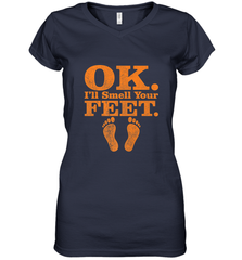 OK I'll Smell Your Feet Trick Or Treat Halloween Gift Women's V-Neck T-Shirt Women's V-Neck T-Shirt - HHHstores