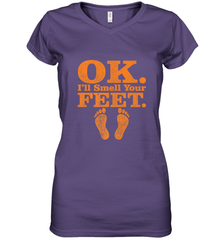OK I'll Smell Your Feet Trick Or Treat Halloween Gift Women's V-Neck T-Shirt Women's V-Neck T-Shirt - HHHstores