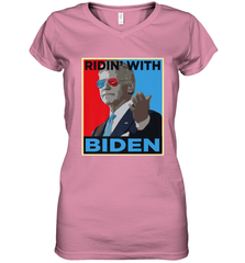 Ridin With Biden _ Hope Poster Parody Women's V-Neck T-Shirt Women's V-Neck T-Shirt - HHHstores