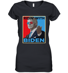 Ridin With Biden _ Hope Poster Parody Women's V-Neck T-Shirt Women's V-Neck T-Shirt - HHHstores