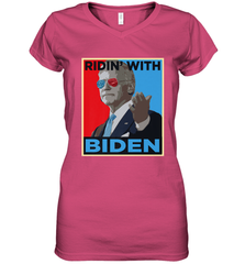 Ridin With Biden _ Hope Poster Parody Women's V-Neck T-Shirt Women's V-Neck T-Shirt - HHHstores