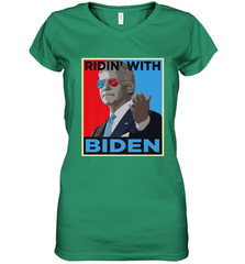 Ridin With Biden _ Hope Poster Parody Women's V-Neck T-Shirt Women's V-Neck T-Shirt - HHHstores