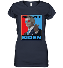Ridin With Biden _ Hope Poster Parody Women's V-Neck T-Shirt Women's V-Neck T-Shirt - HHHstores