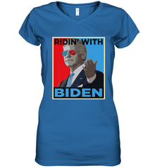 Ridin With Biden _ Hope Poster Parody Women's V-Neck T-Shirt Women's V-Neck T-Shirt - HHHstores