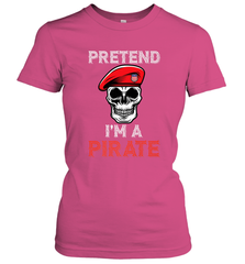 Pretend I'm A Pirate Tee Funny Halloween Party Costume Gift Women's T-Shirt Women's T-Shirt - HHHstores